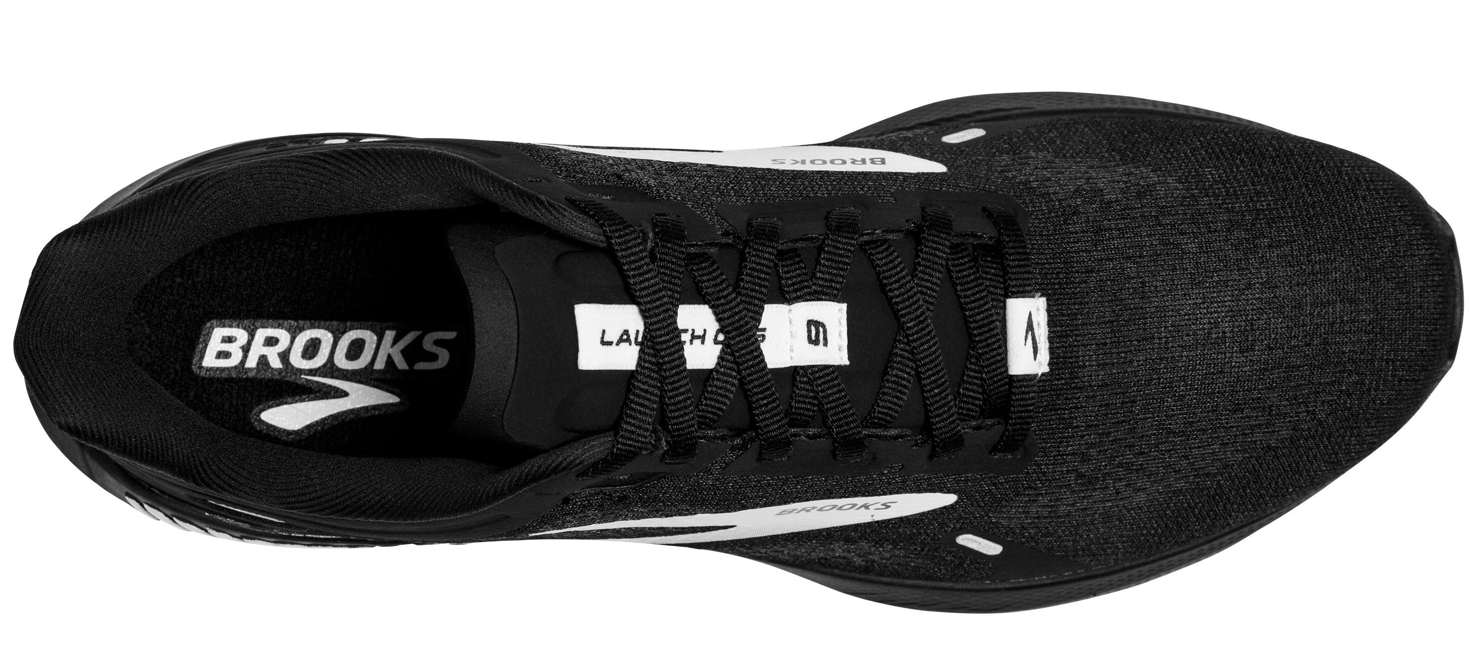 Brooks Launch 9 Men\'s Athletic Running Shoes in Black with White Logo size 13 Men main image 4