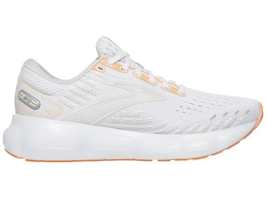 BROOKS W. GLYCERIN 20 WHITE/GREY/PEACH display picture 3